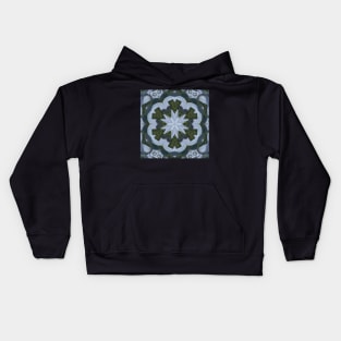 Abstract Sci-fi bio-tech Kaleidoscope pattern (Seamless) 12 Kids Hoodie